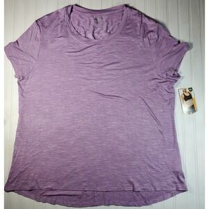 Avia Active Shirt Women's Size XL 16-18 Purple Heathered Gym Workout Wear